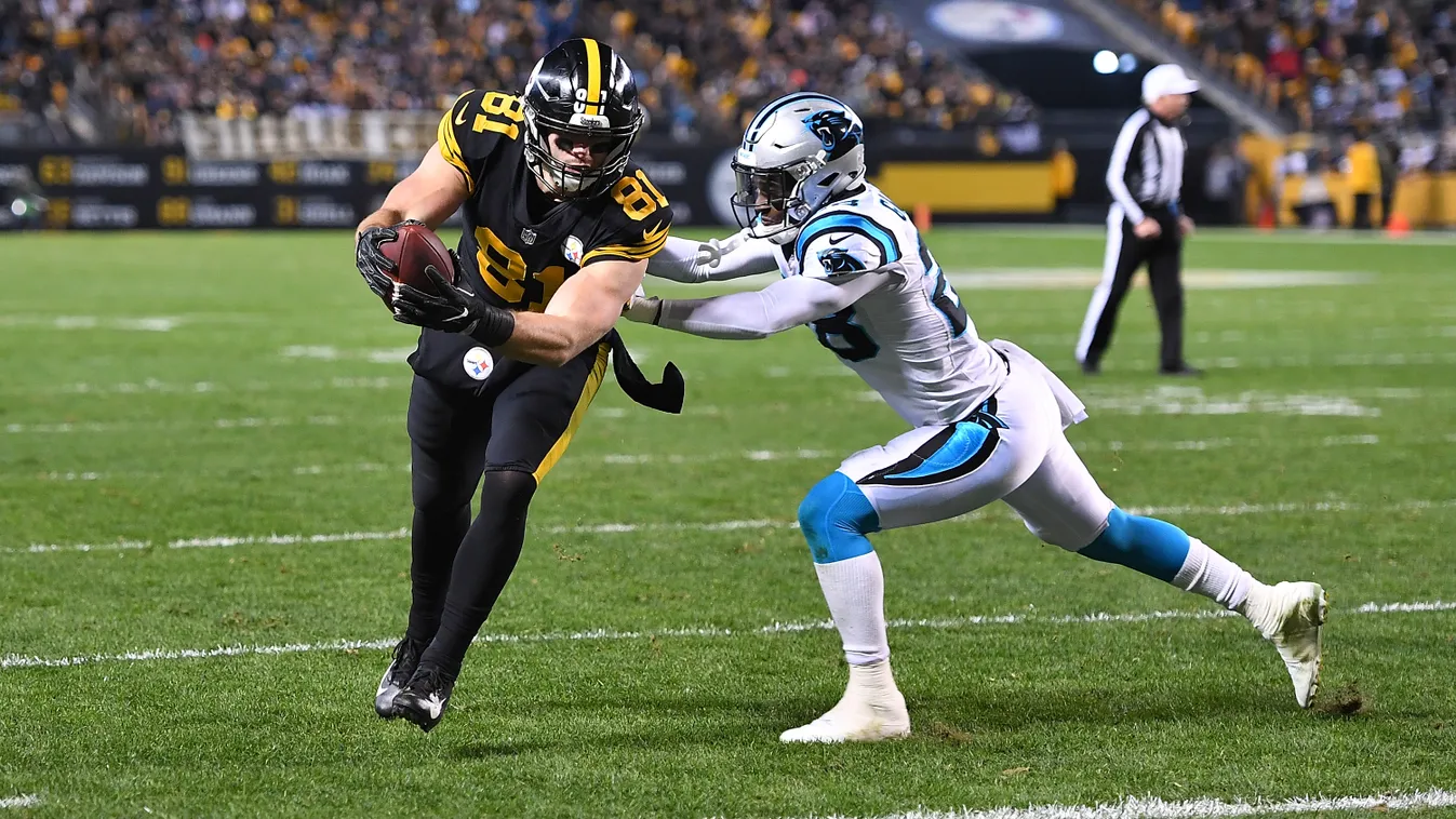Carolina Panthers v Pittsburgh Steelers GettyImageRank1 End Run SPORT HORIZONTAL American Football - Sport USA Pennsylvania Pittsburgh Color Image Touchdown Photography Zone Heinz Field NFL Pittsburgh Steelers Carolina Panthers Yard - Measurement NFC Sout
