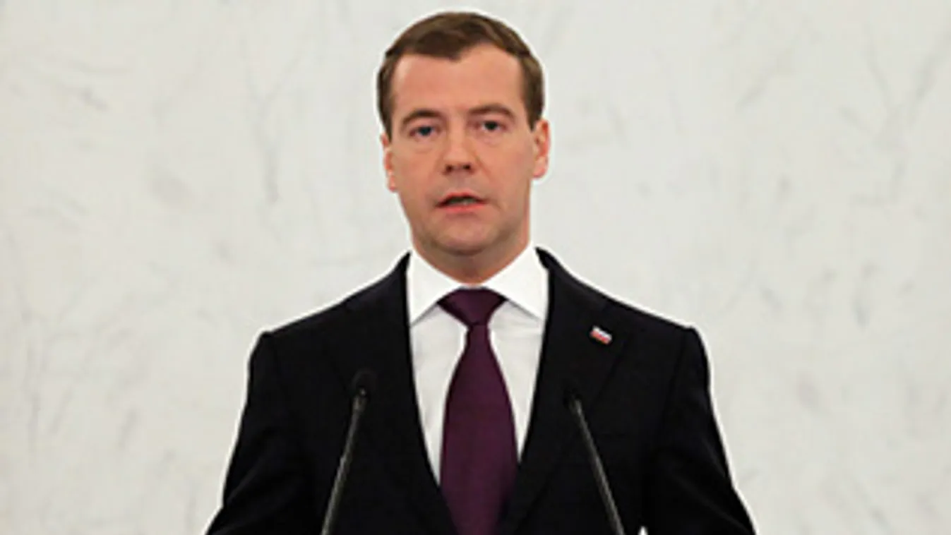 Dimitrij Medvegyev orosz elnök évértékelő beszédet tartott Moszkvában 