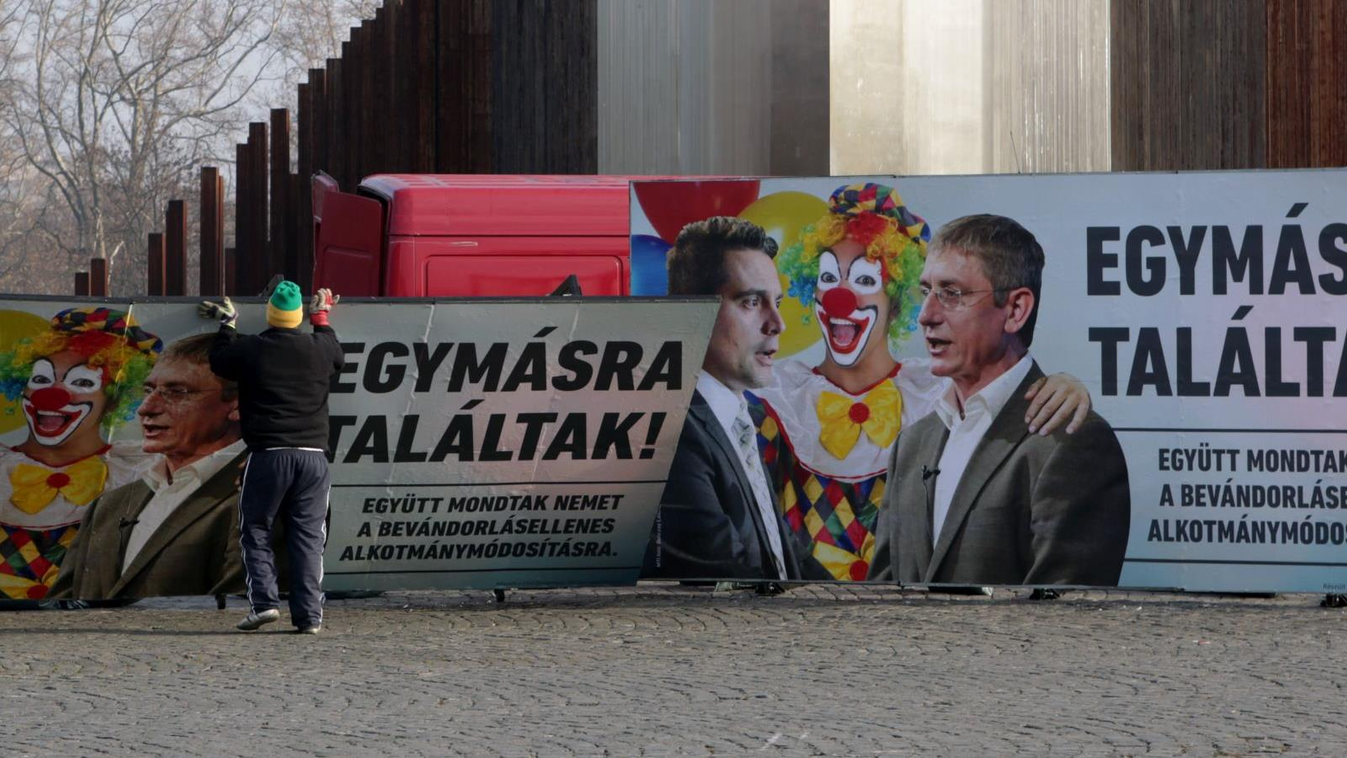 CÖF plakátkampány plakát Civil Összefogás Fórum 56-osok terén Vona Gábor Gyurcsány Ferenc 