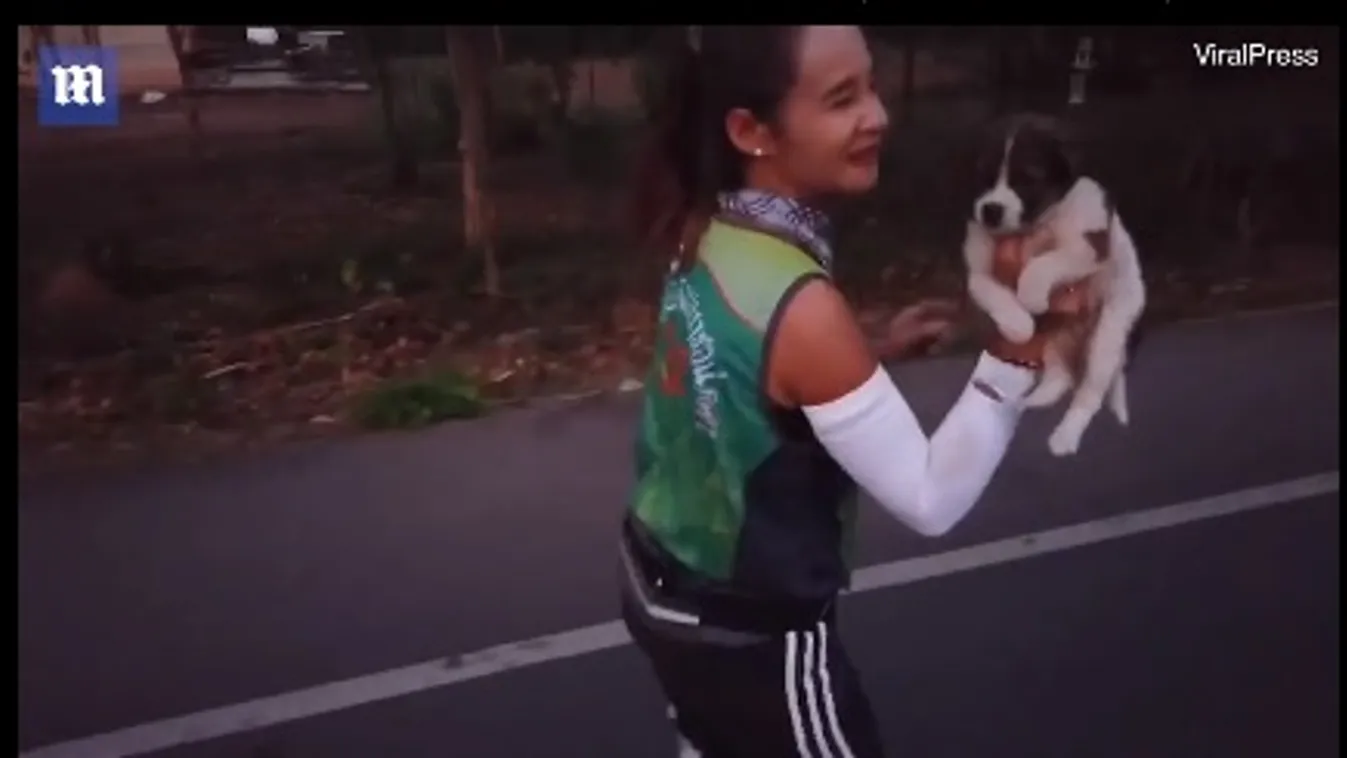 Thaiföld, futónő, kutya, örökbefogadás 
