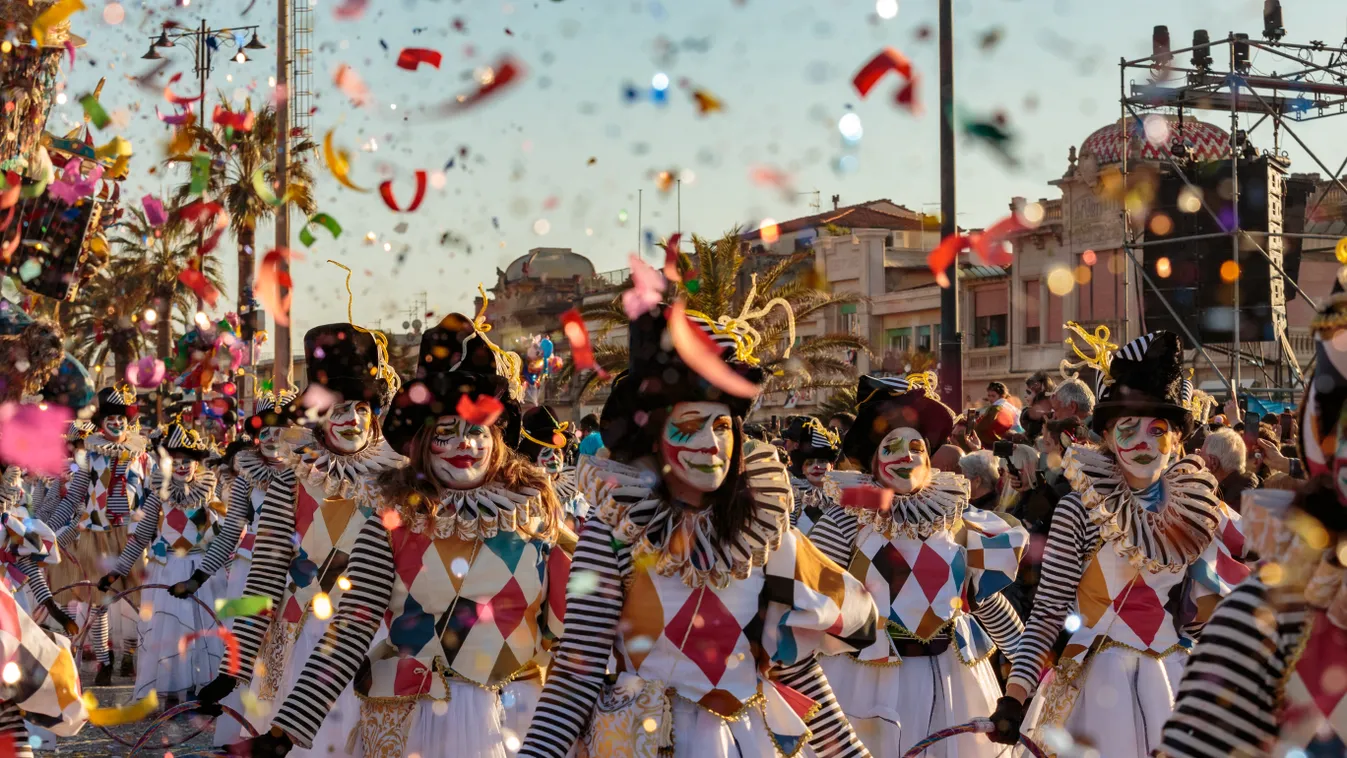 VIAREGGIO, karnevál, felvonulás, Olaszország, 150 éves hagyomány, 2023. 02. 07., február 4-től 25-ig 