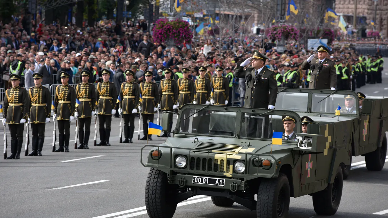 Parade to mark Independence Day in Kiev armored car 