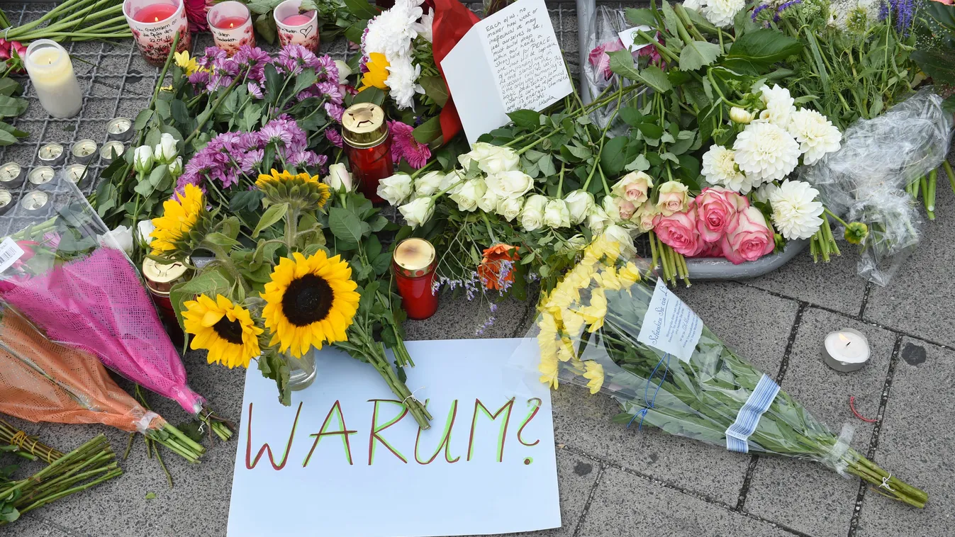 Virágtengerbe borult a tett helyszíne , München, lövöldözés 