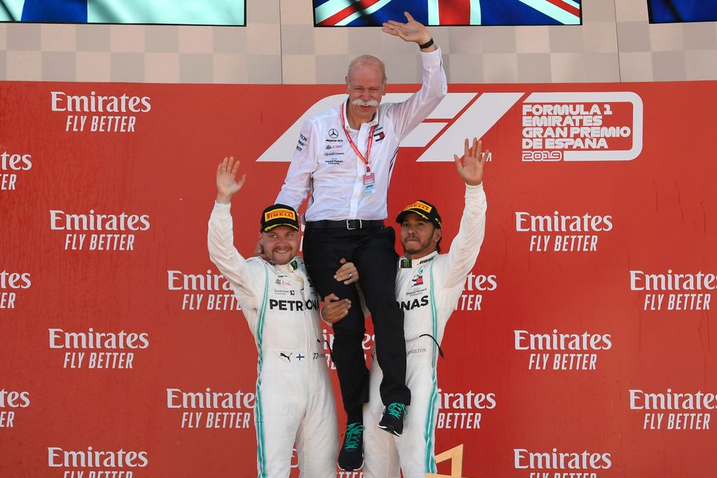 Forma-1, Spanyol Nagydíj, Lewis Hamilton, Mercedes-AMG Petronas, Valtteri Bottas, Dieter Zetsche 