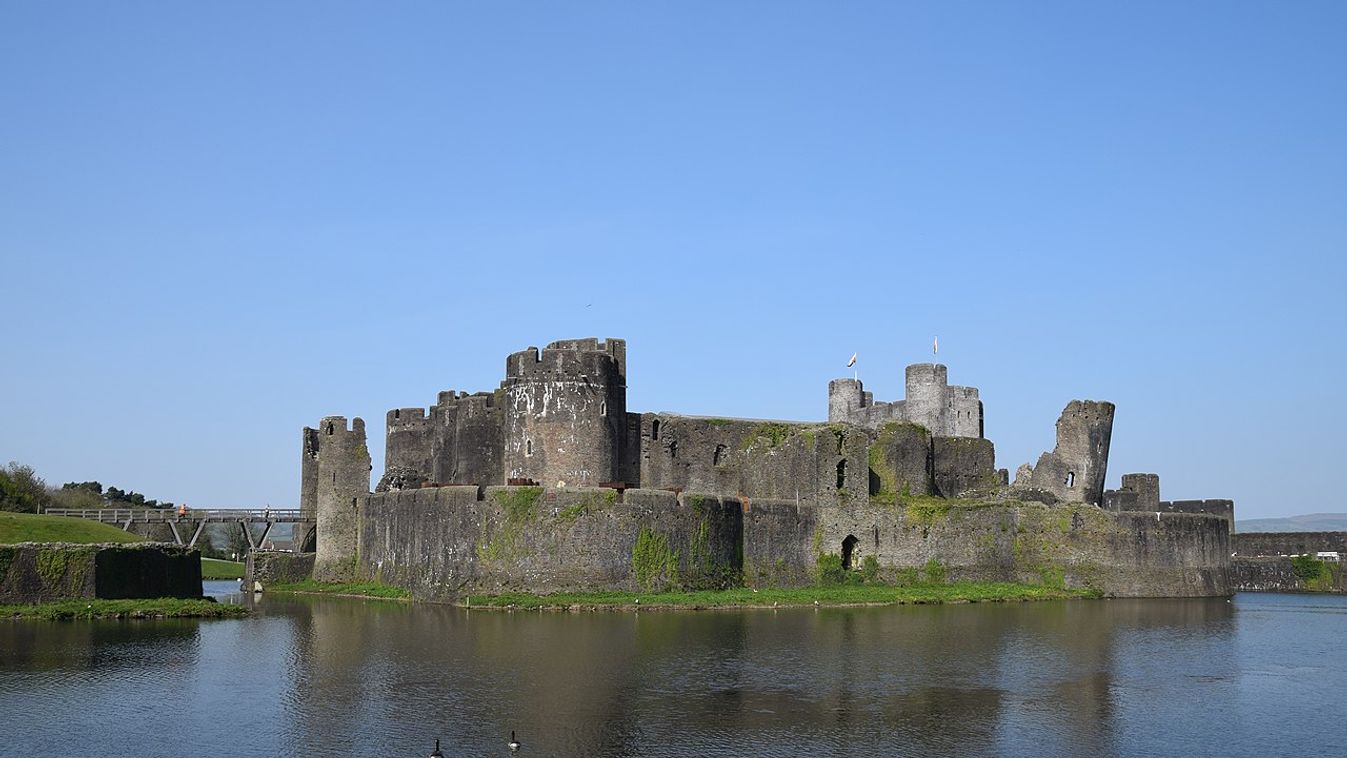 Caerphilly kastély, wales 