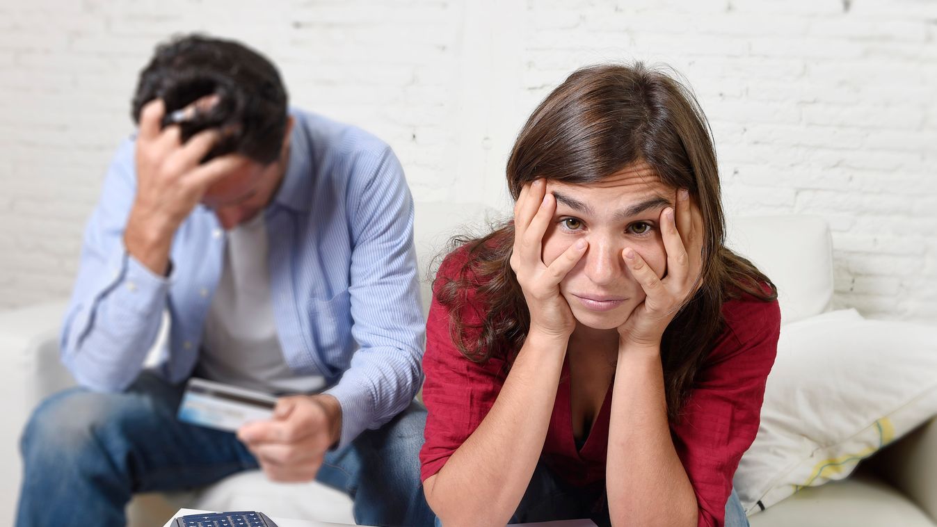 couple worried in financial bank problems accounting in stress Couple - Relationship Debt Women Men Banking Paying Accounting Ledger Currency Sitting Looking Calculating Financial Figures Problems Togetherness Emotional Stress Sadness Rudeness Despair Fin