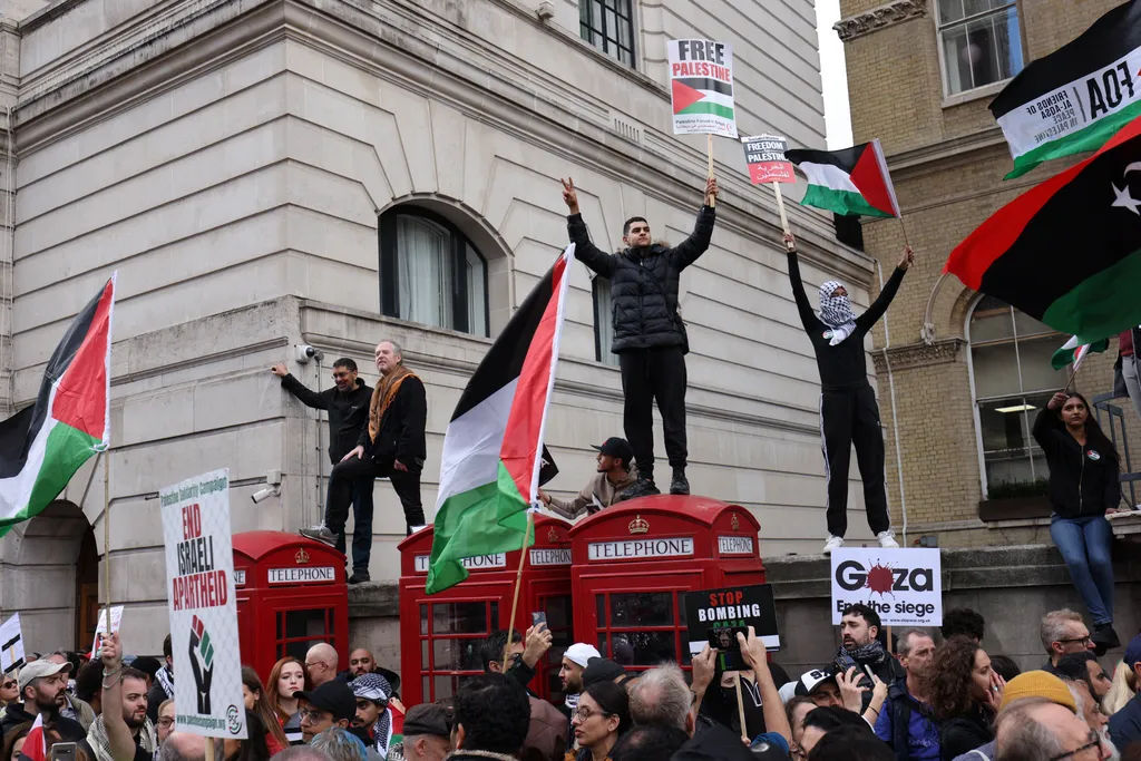 London, palesztinpárti, tüntetés, 2023.10.14., 