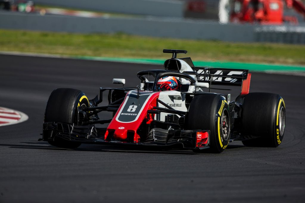 A Forma-1 előszezoni tesztje Barcelonában - 8. nap, Romain Grosjean, Haas F1 Team 