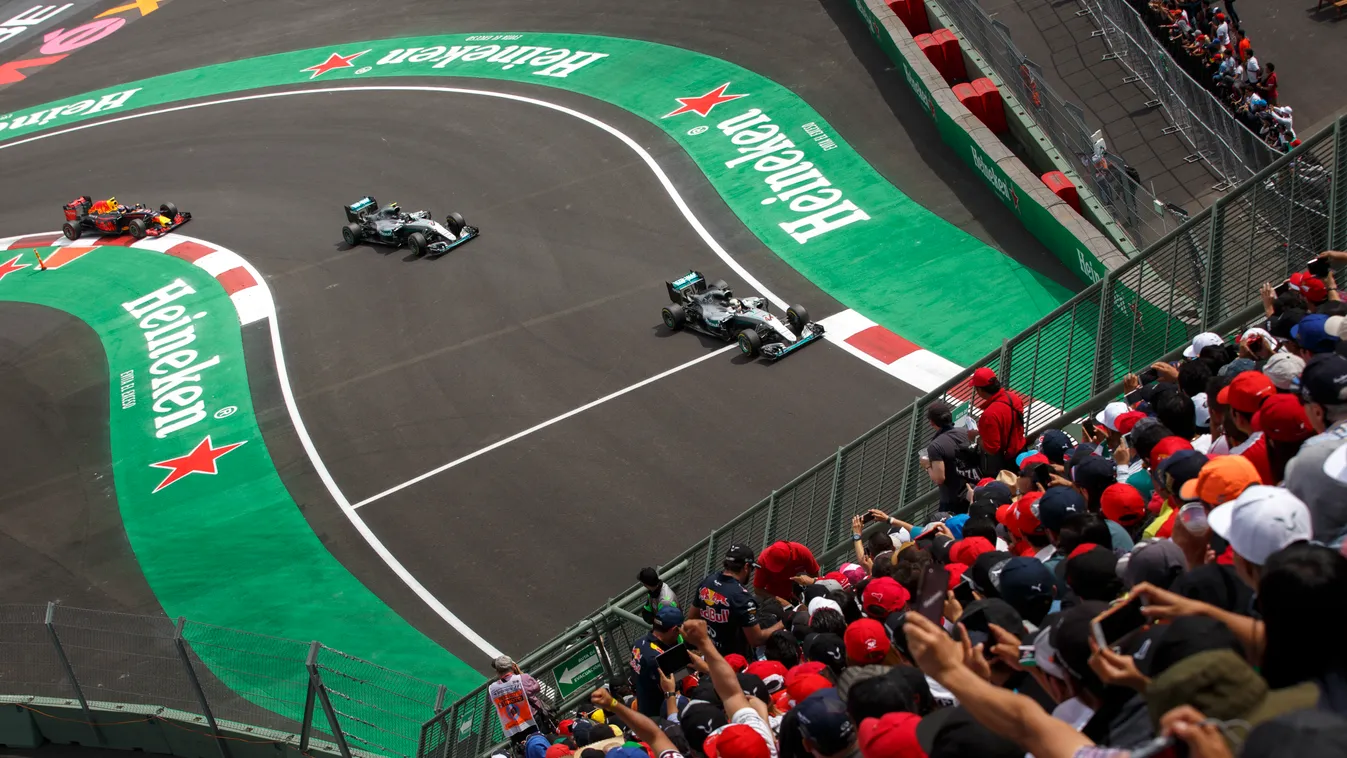 Forma-1, Lewis Hamilton, Nico Rosberg, Mercedes AMG Petronas, Max Verstappen, Red Bull Racing, Mexikói Nagydíj 