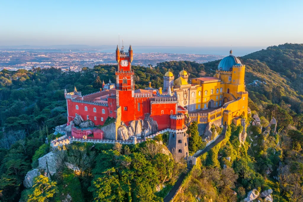 Pena, palota, Portugália, Sintra, hegység, 