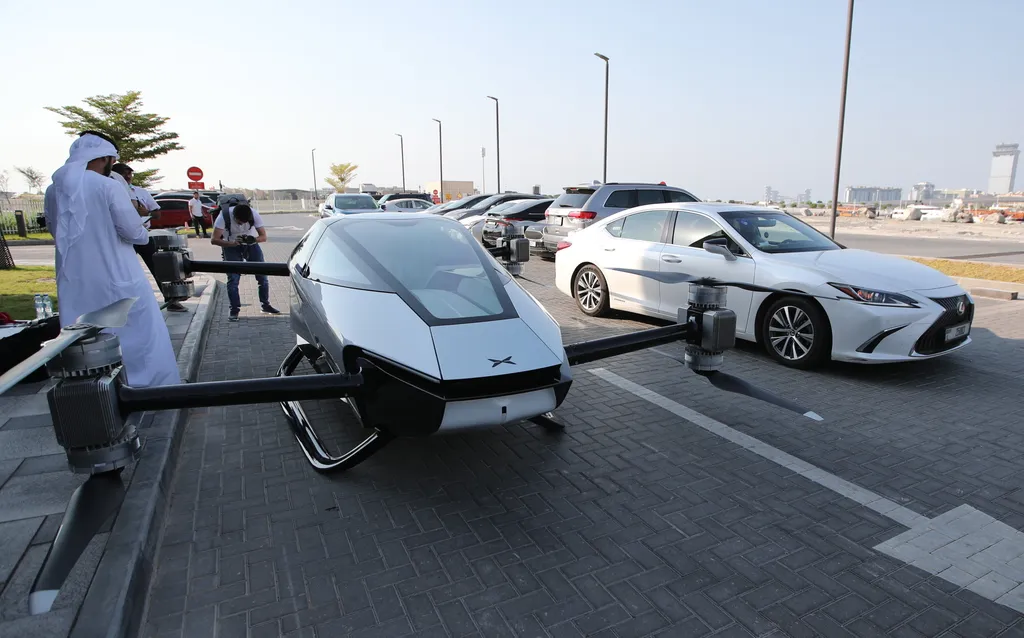 Képek a dubaji repülő autó tesztről, Képek a dubaji repülő autó tesztről, Dubaj, XPeng Motors, Gitex 2022, autó, jármű, technológia 