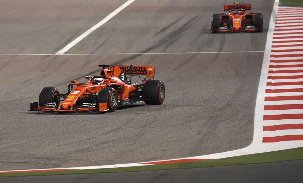 Forma-1, Bahreini Nagydíj, Sebastian Vettel, Charles Leclerc, Ferrari 