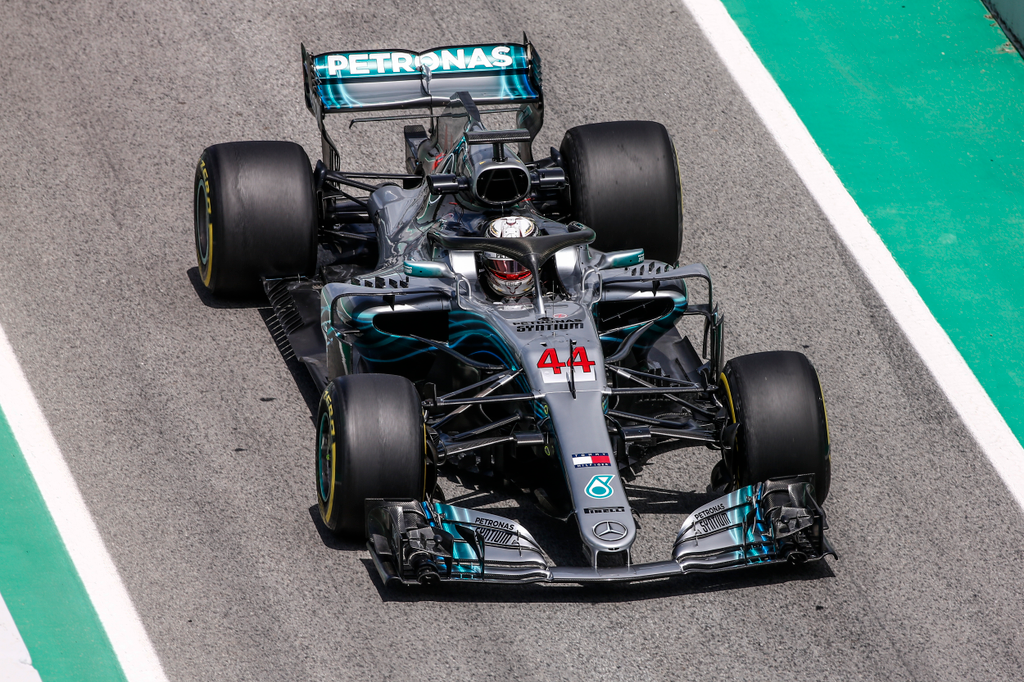 Forma-1-es szezonközi teszt, Barcelona, 1. nap, Lewis Hamilton, Mercedes-AMG Petronas 