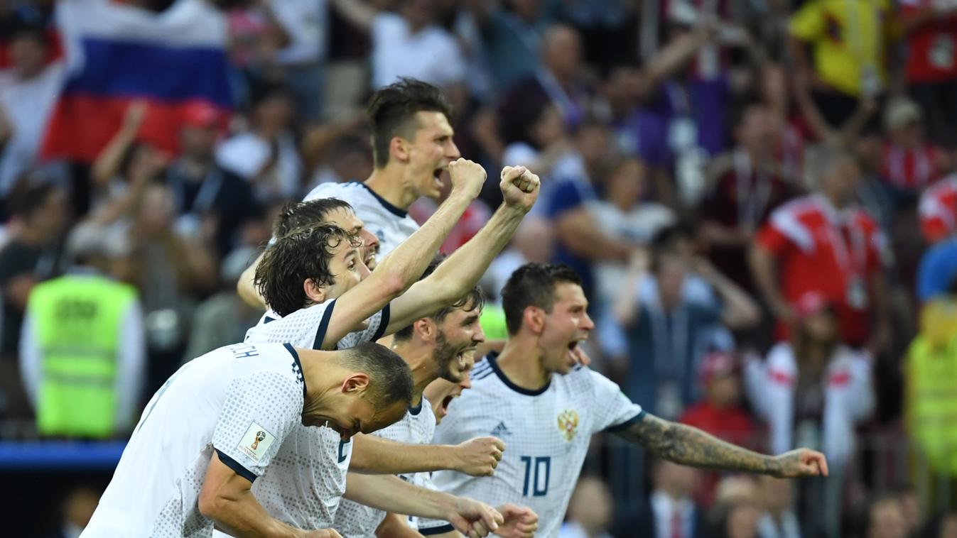 Foci vb, így örült az orosz csapat a spanyol meccs után 