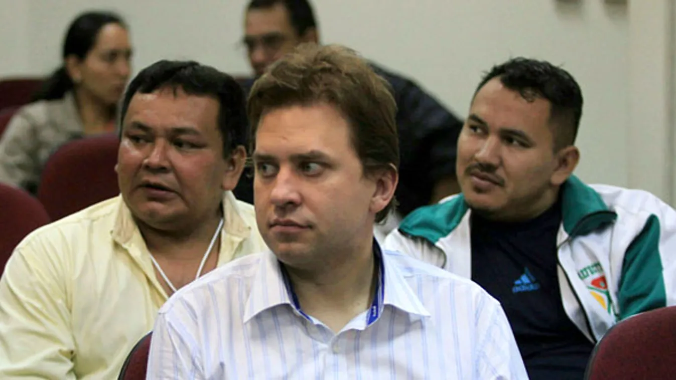 A Bolíviában terrorizmussal vádolt Tóásó Előd (k) perének újabb tárgyalási napján a bolíviai Santa Cruzban 2013. június 17-én