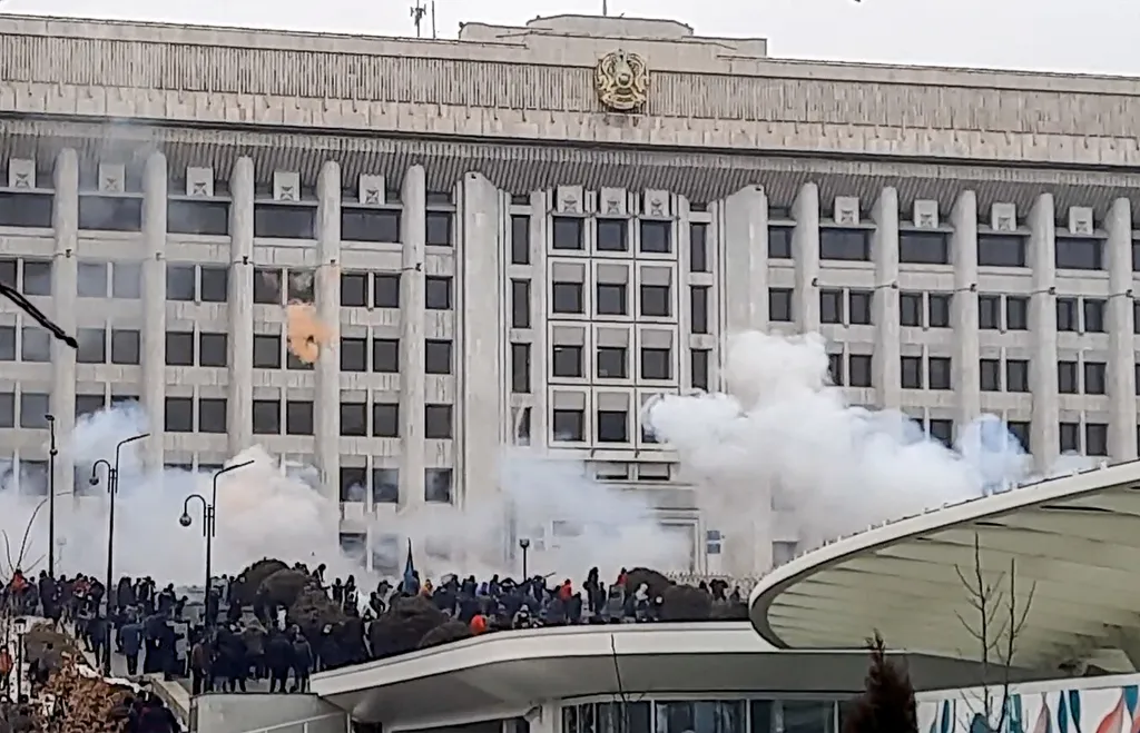 Kazahsztán, tüntetés, 2022 január 