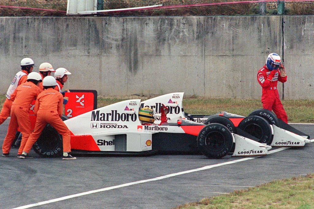 Forma-1, Ayrton Senna, Alain Prost, McLaren, Japán Nagydíj, 1999, ütközés 