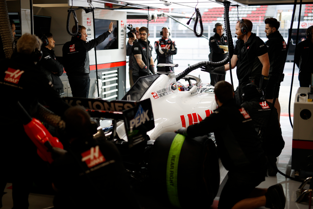 Forma-1, Romain Grosjean, Haas F1 Team, Barcelona filmforgatás 