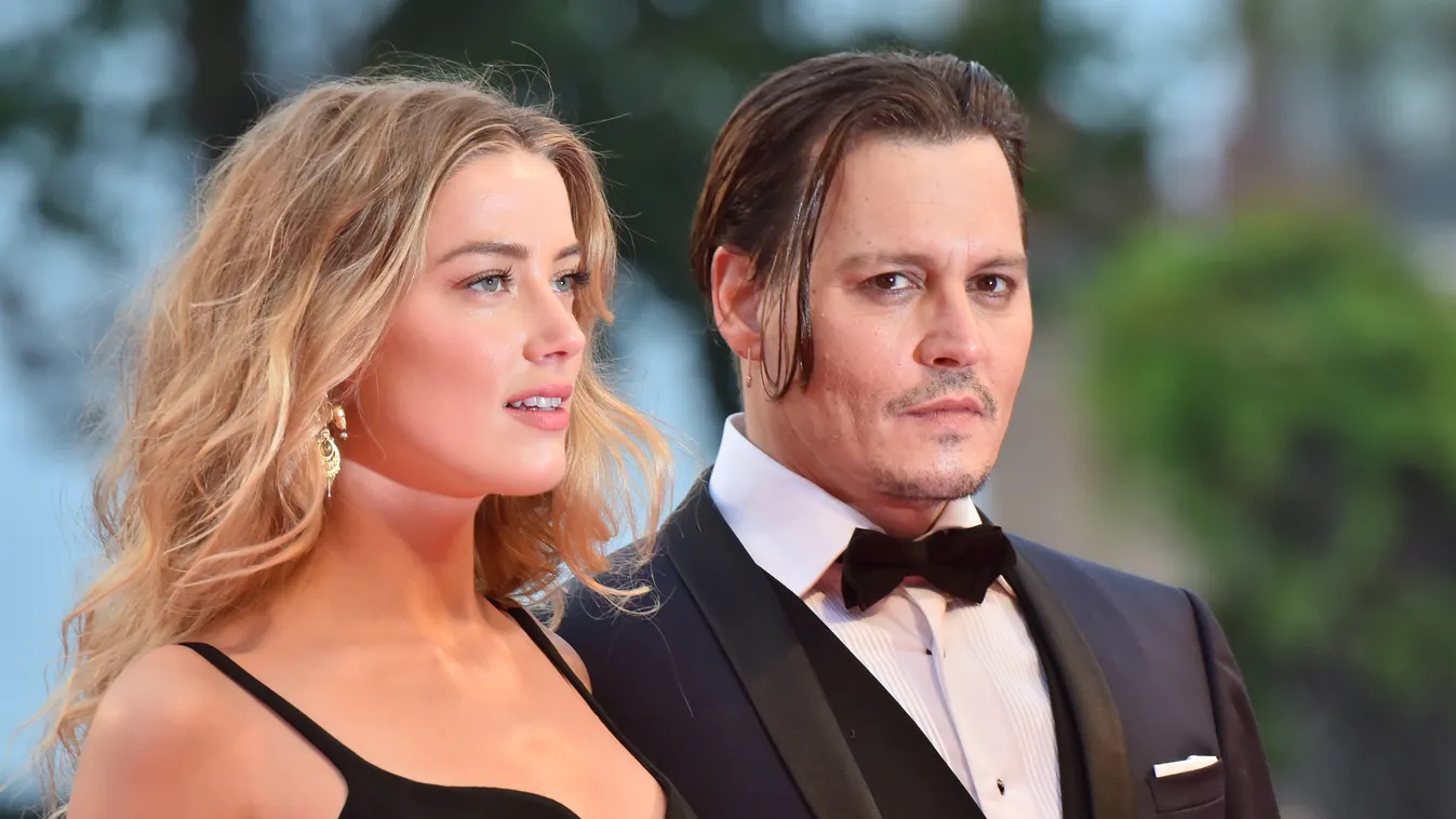 Amber Heard és Johnny Depp a Fekete mise velencei premierjén 
