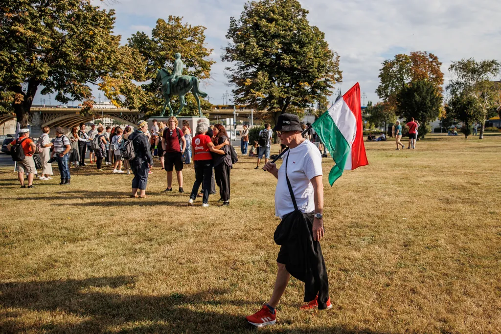 Demokrácia napi tüntetés, Budapest, 2023.09.15. oktatás, tanulás, tanítás, tanító, diák, tanár 