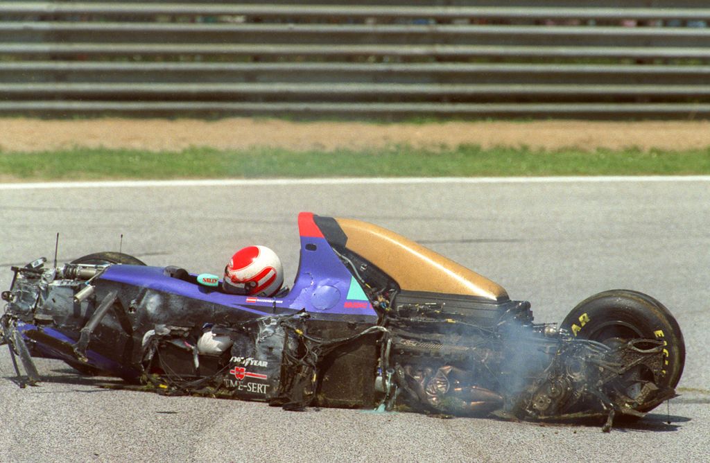 Forma-1 hősi halottai galéria 2021. Roland Ratzenberger Horizontal ACCIDENT CORPSE GRAND PRIX RACING DRIVER F1 