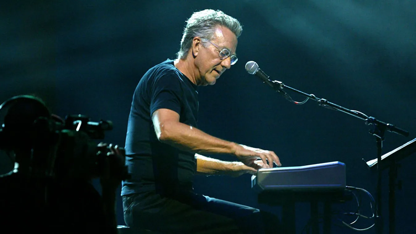 Ray Manzarek, The Doors,  The Doors of the 21st Century performs on stage at the Miller Rock Thru Time Celebrating 50 Years of Rock Concert at Roseland September 17, 2004 in New York City