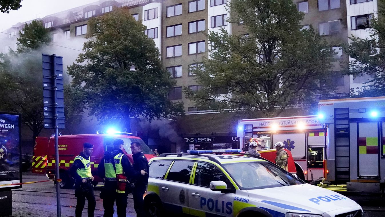 Göteborg, Svédország, robbanás 