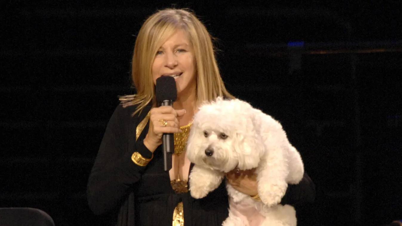 Barbra Streisand Tour Opener - October 4, 2006 with dog with pet 