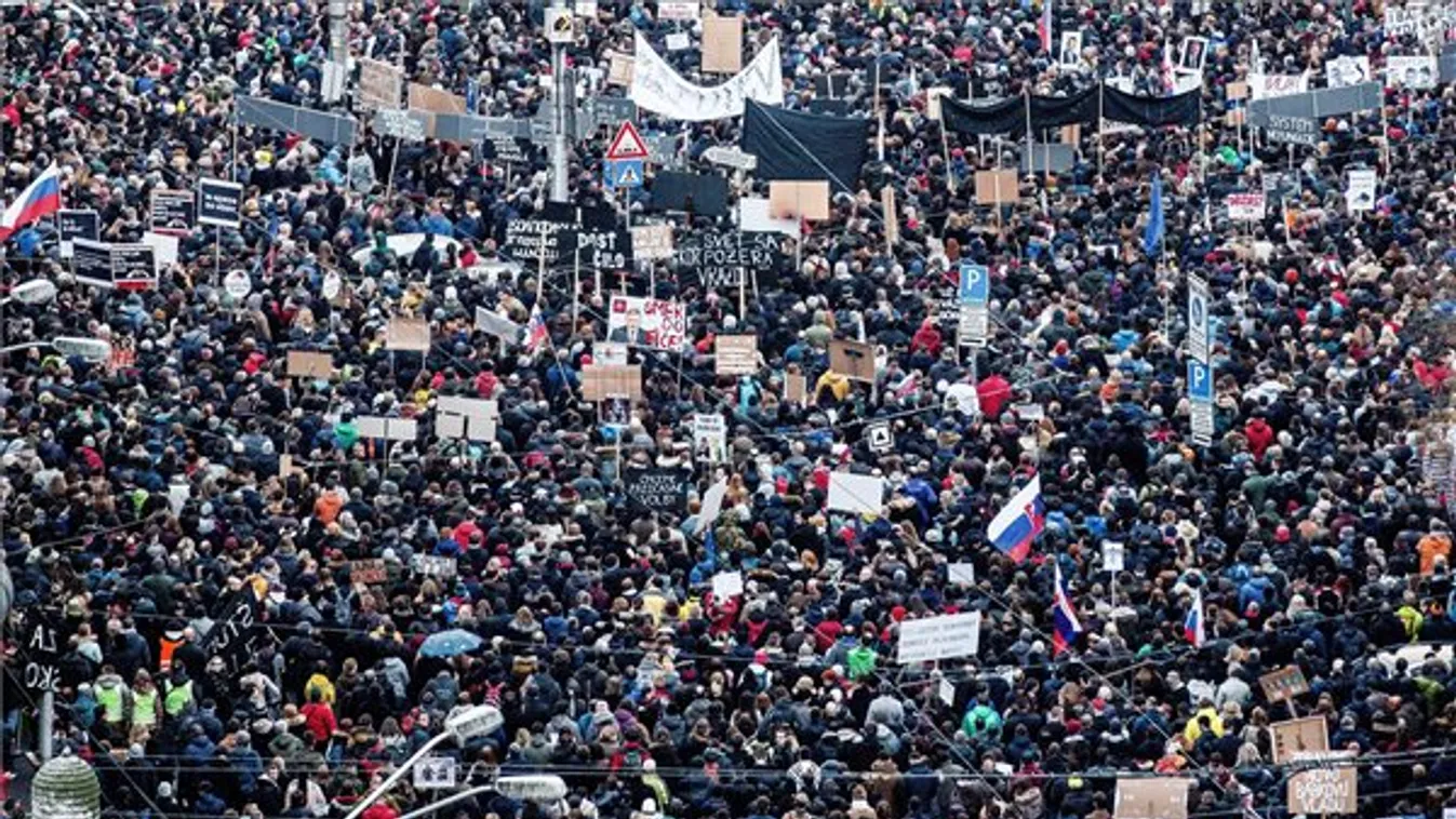 szlovákiai tüntetés 