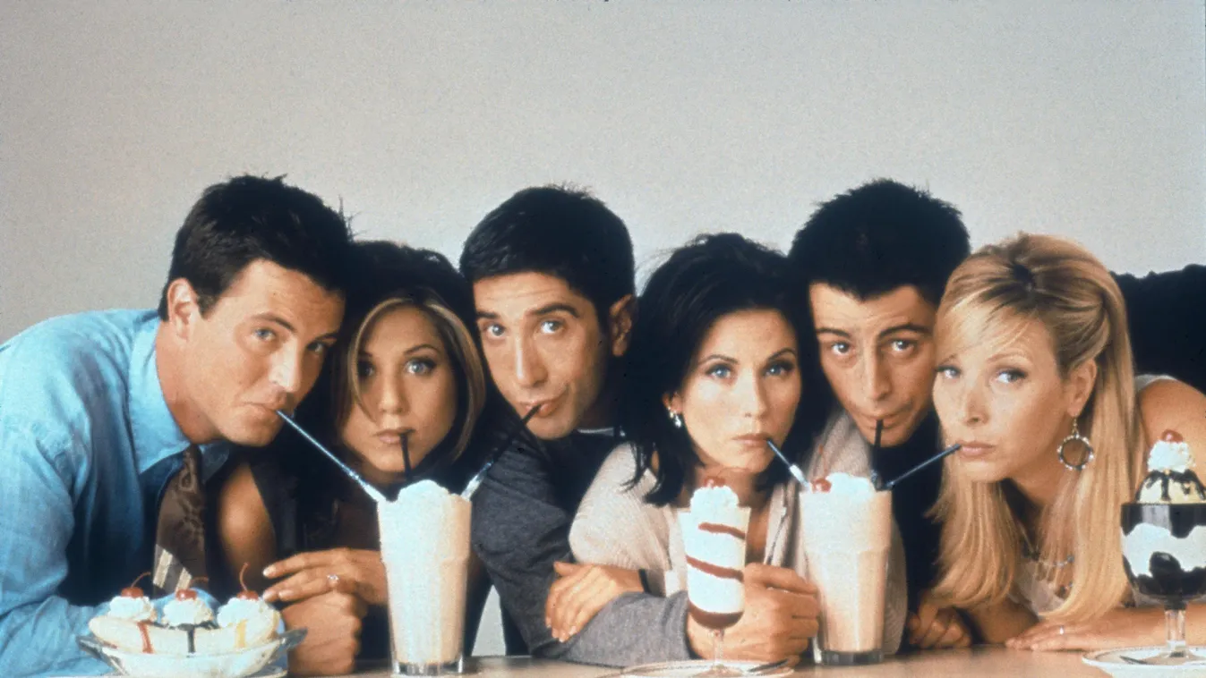 Friends (US TV Series) (1994-2003) sharing milk shakes TELEVISION SQUARE FORMAT 