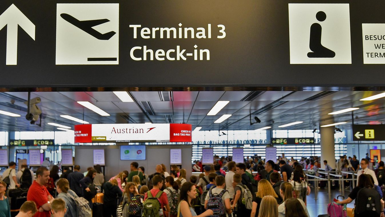 Vienna International Airport Vienna airport TRAFFIC flight Austrian travel TRANSPORT terminal DEPARTURE check-in AIR TRAFFIC 