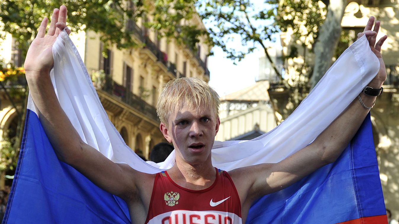 European Athletics Championship. Men's 20km walk. athlete victory gold medal HORIZONTAL stanislav emeljanov 