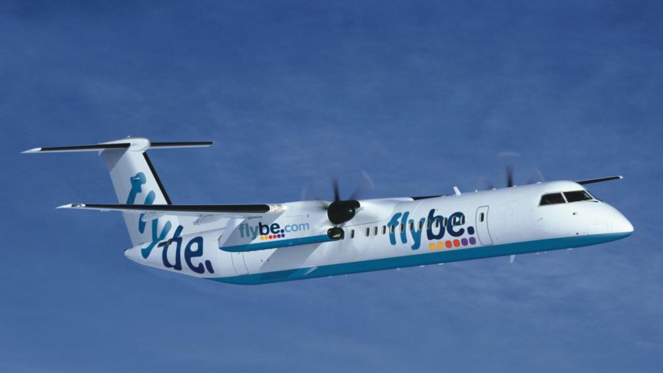 A Flybe Bombardier Dash 8-as típusú gépe 