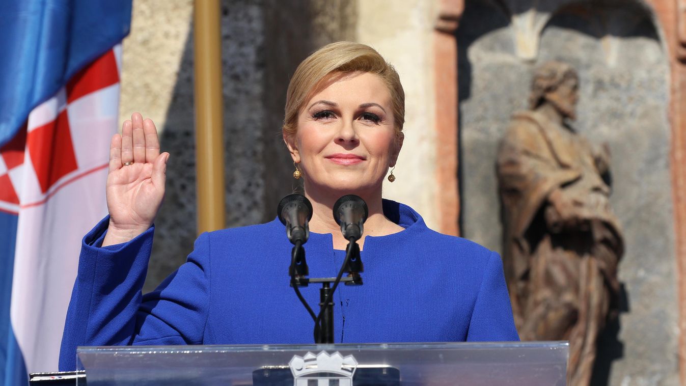 Horvátország - inauguration-president-oath-Kolinda Grabar Kitarovic 
