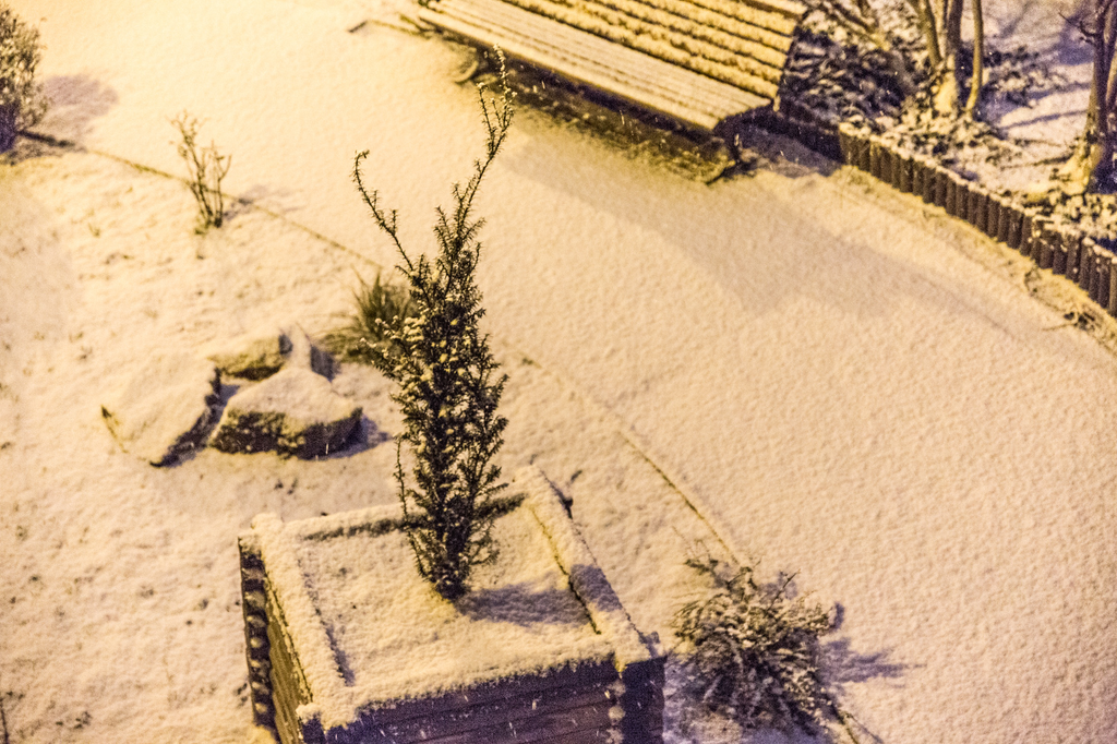 Hó, havazás, időjárás, hajnal, havas autó, utca, Budapest 