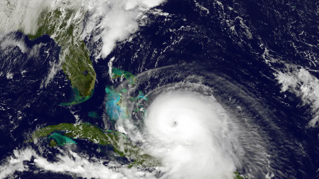 This NASA/NOAA Goes East satellite image taken at 1745 UTC shows Hurricane Joaquin on October 1, 2015. Joaquin strengthened into an extremely dangerous category four hurricane Thursday as it barreled through the Bahamas, US forecasters said. It is now pac