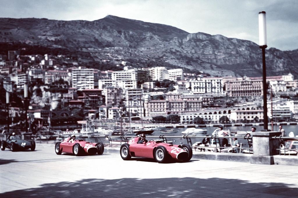 Forma-1, Juan Manuel Fangio, Eugenio Castellotti, Scuderia Ferrari, Monacói Nagydíj 1956 