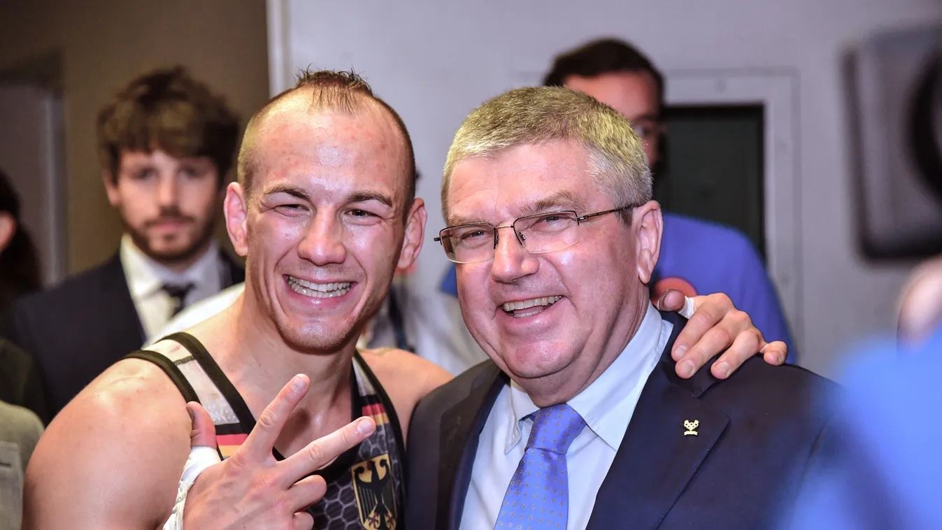 Frank Staebler and Thomas Bach Sports WRESTLING wrestling world championship 