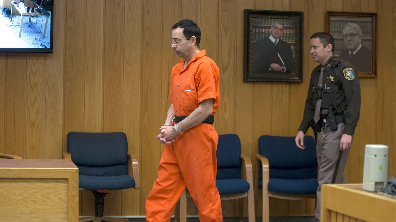 Former Michigan State University and USA Gymnastics doctor Larry Nassar appears in court for his final sentencing phase in Eaton County Circuit Court TOPSHOTS Horizontal 
