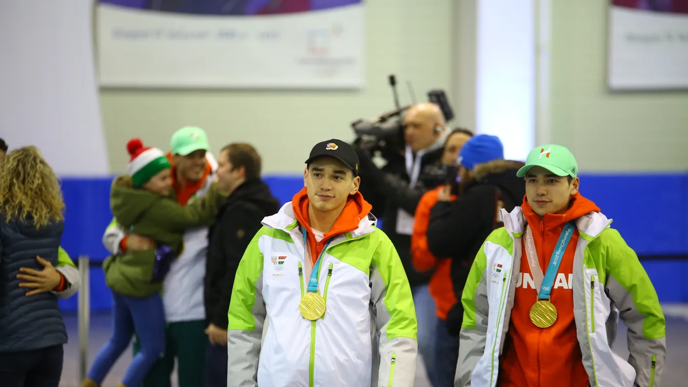 Olimpikonok érkezése, Téli Olimpia 2018, Gyakorló Jégcsarnok, Liu Shaoang, Liu Shaolin Sándor 