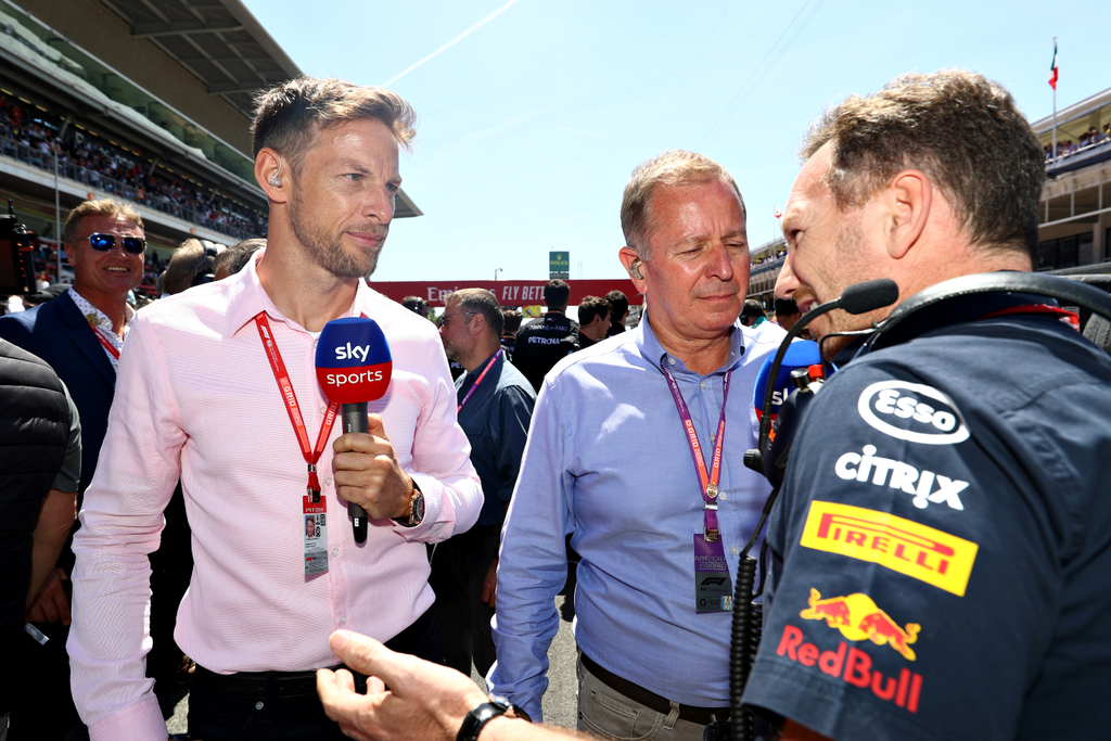 Forma-1, Jenson Button, Martin Brundle, Christian Horner, Red Bull Racing, Sky Sports, Spanyol Nagydíj 2019 