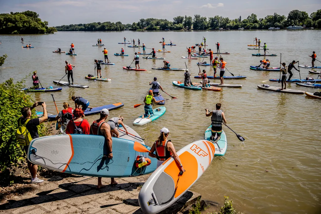 VII. Budapest SUP fesztivál, fesztivál, rendezvény, sup, Duna, Dunán, Budapest, evezés, evez, folyó, nyár, 2022 