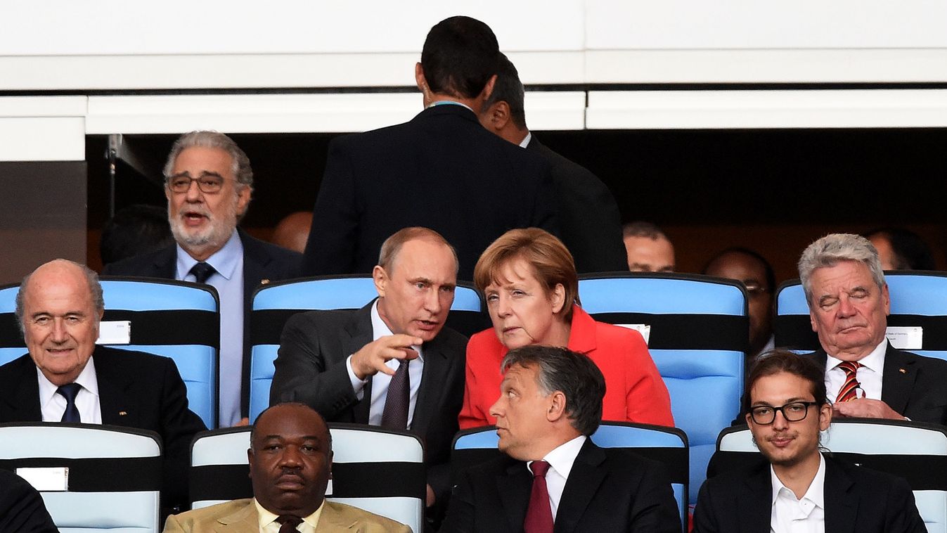 vb 2014 döntő, Joseph Blatter, Vlagyimir Putyin, Angela Merkel, Joachim Gauck, Orbán Viktor, Orbán Gáspár, celebek a döntőn, hírességek a döntőn, politikusok a döntőn 