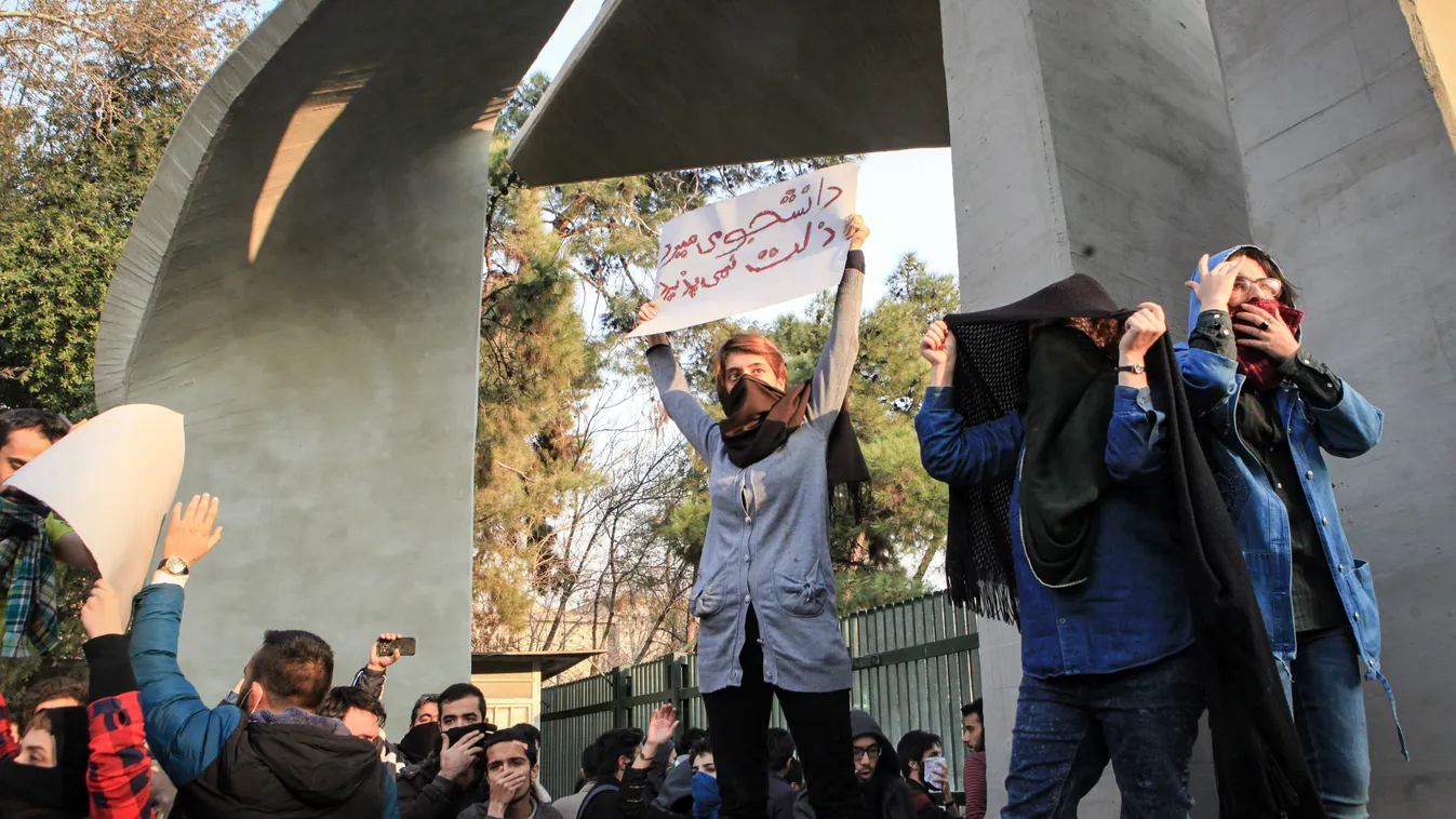 irán, tüntetés, diák 