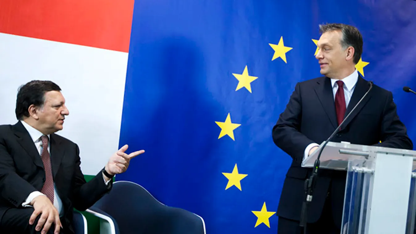 Orbán Viktor és José Manuel Barroso, EU-elnökség 2011.01.07-én készült fotó