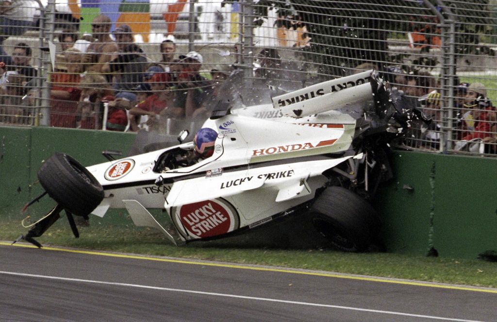 Forma-1, Jacques Villeneuve, BAR Honda, baleset 