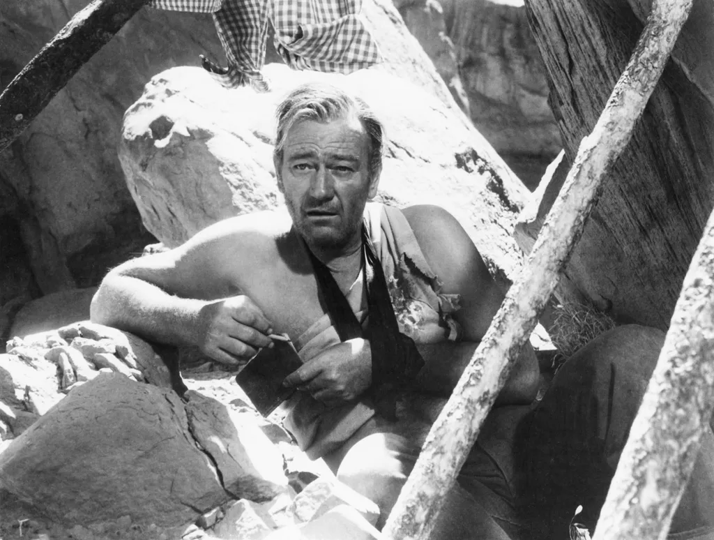 The Searchers Cinema hurt shirtless bandage rocks notebpook 1950s Fifties Horizontal WESTERN MAN 