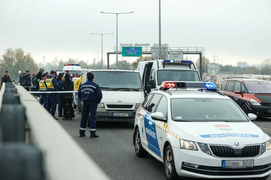 Rendőrökre lőttek, autós üldözés, lövöldözés Budapesten, Nagykőrösi út, M5 bevezető szakasza, 2022.11.14. 
