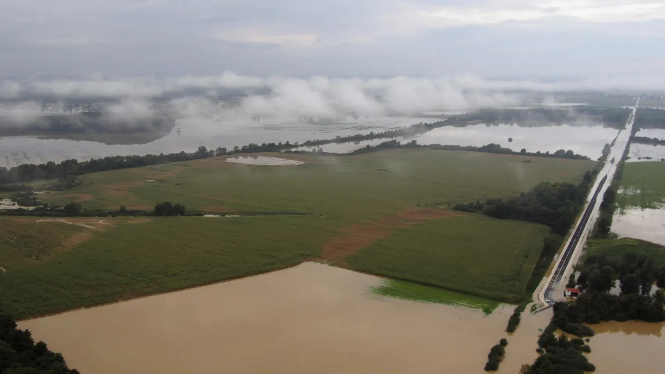 Rédics árvíz áradás légifelvétel dron 