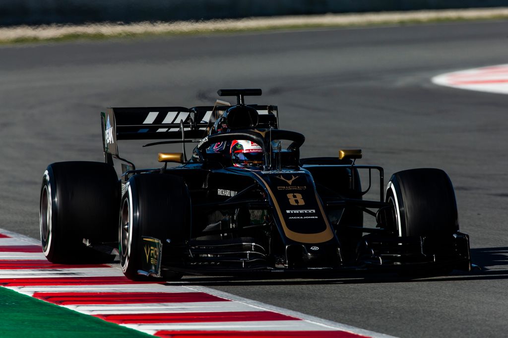 Forma-1, teszt, Barcelona, 6. nap, Romain Grosjean, Haas 